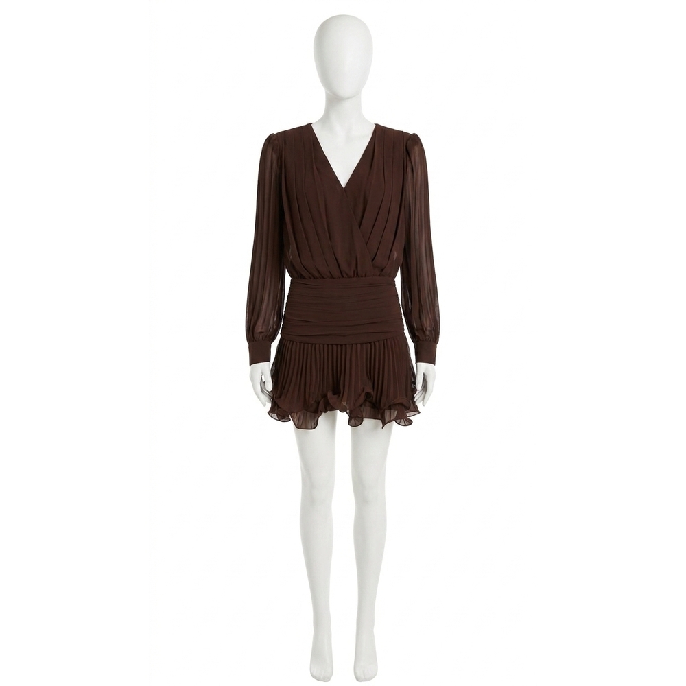 NEW LINE AND DOT twyla mini dress in chocolate